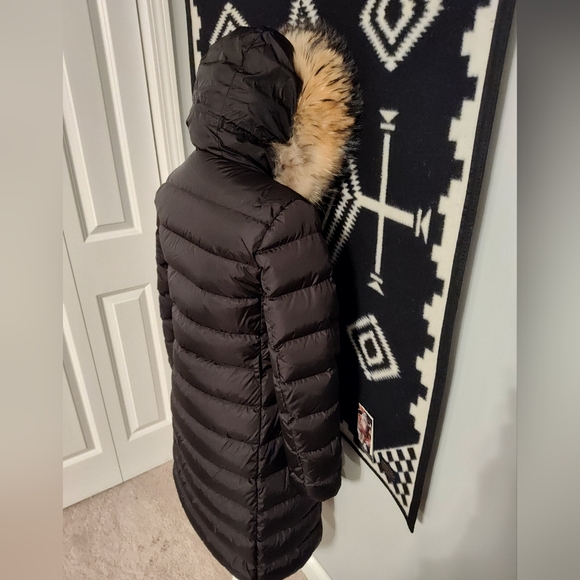 ☃️EUC Authentic Moncler Khloe Down Puffer Coat w/Real Fur Trim Removable Hood, 0 - Picture 13 of 16